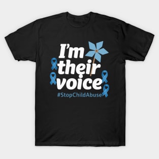 Child Abuse Prevention month awareness I'm Their Voice T-Shirt